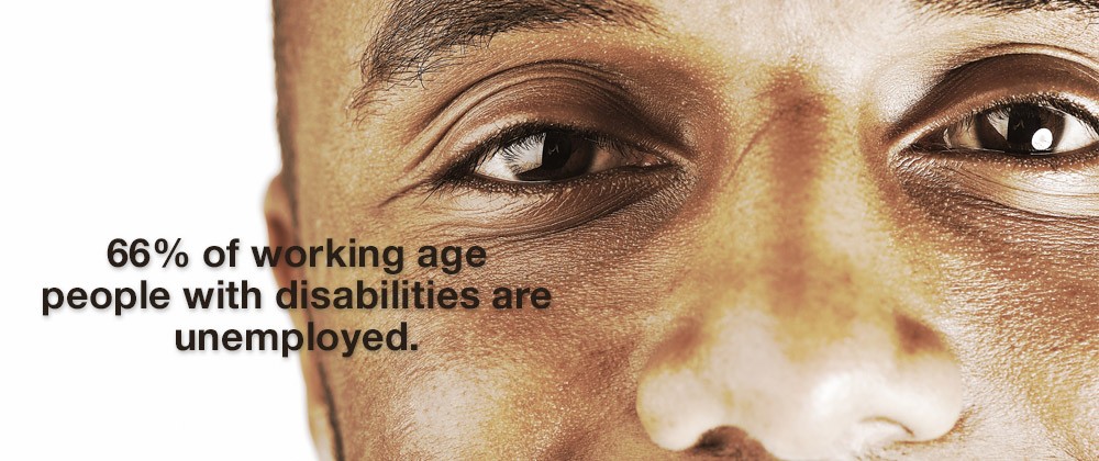 66% of working age people with disabilities are unemployed.